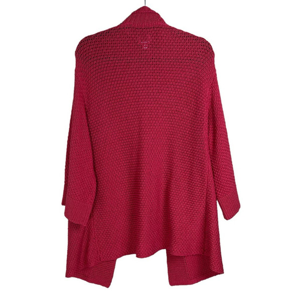 Chico’s Long Line Cardigan, Bell Sleeve, Red/Rust Color, Size 3 (XL) - Picture 2 of 4